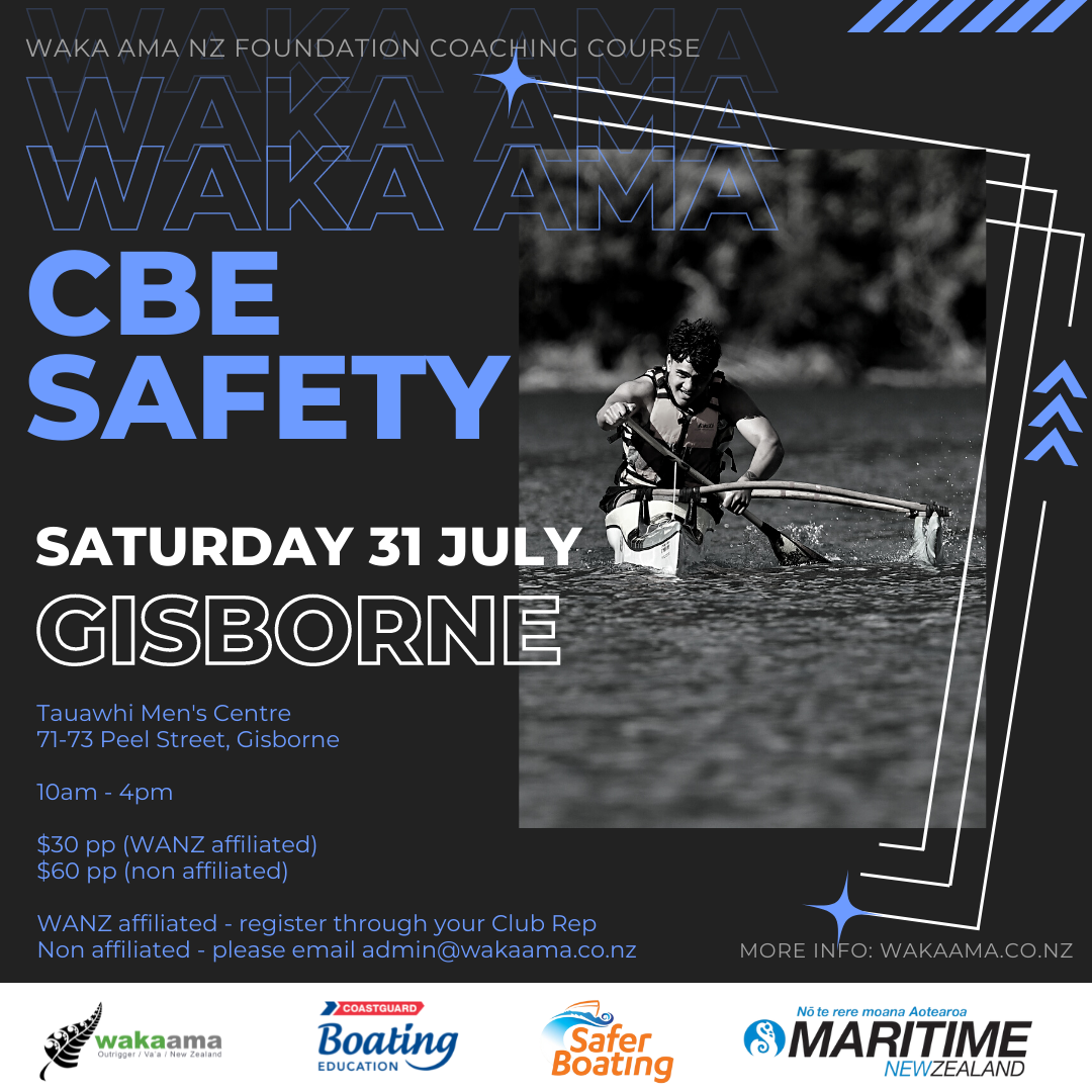 Enter now! Foundation Coaching - Waka Ama CBE Safety (Gisborne)